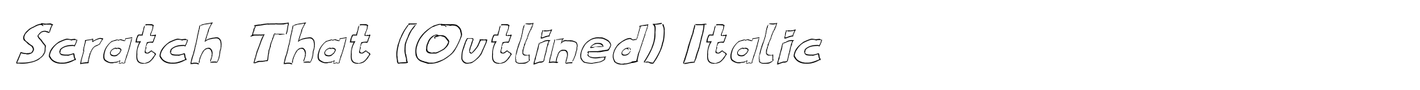 Scratch That (Outlined) Italic image